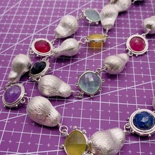 Collana lunga pietre preziose