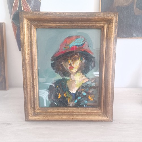 Dipinto olio tela fontanesi - olio, su