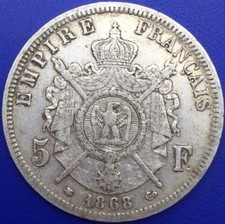 MONETE-Francia 5FR 1868 Tipo A