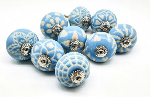 Pomelli ceramica blu - dipinti, a