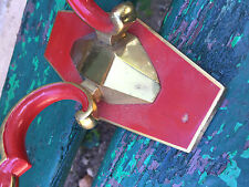 Applicati Bronzo Smalto Rosso Verso 1950