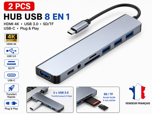 Usb hub hdmi 4k - 8, 1