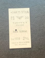 BIGLIETTO TICKET TRENO