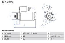 Bosch 0 986 018 500 Starter