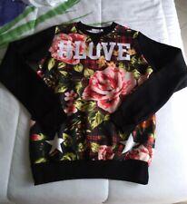 felpa Berna nera con fantasia