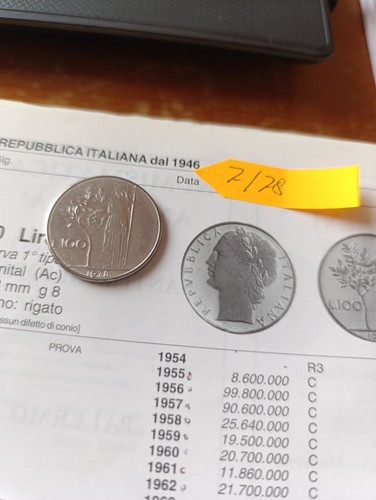 Moneta 100 lire del - moneta, 1978