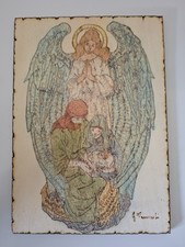 Quadro Pirografato.  Sacra
