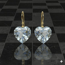 Orecchini cuore quarzo