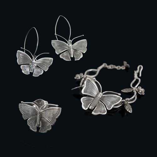 Set gioielli farfalla fatti - , a
