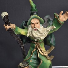 Statuina in resina mago Merlino opere da cantiere opera d'arte originale scultura statua 6 pollici