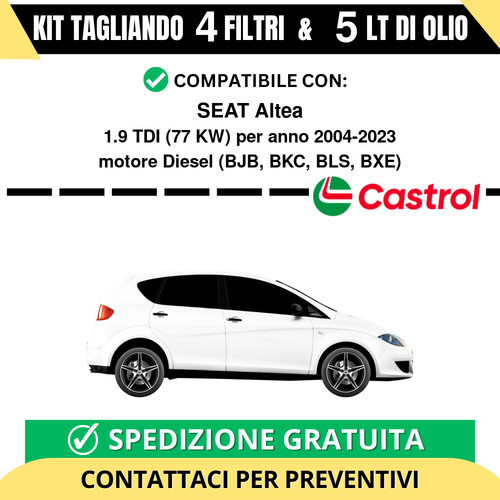 Tagliando per seat altea - per, 1.9