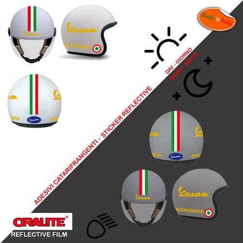Adesivi casco rifrangenti