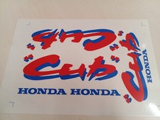 ADESIVI KIT  HONDA CUB SFONDO TRASPARENTE SERIGRAFATO HSC BSV STICKER DECAL