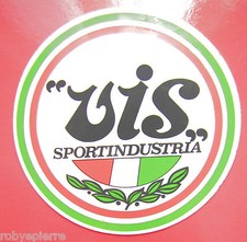 Adesivo sticker vintage VIS SPORTINDUSTRIA sport industria rotondo tricolore