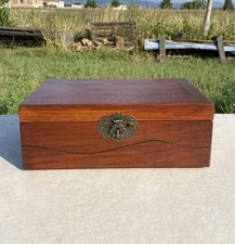 Bauletto, scatola, cofanetto in legno di castagno  fatto a mano 35x23x13