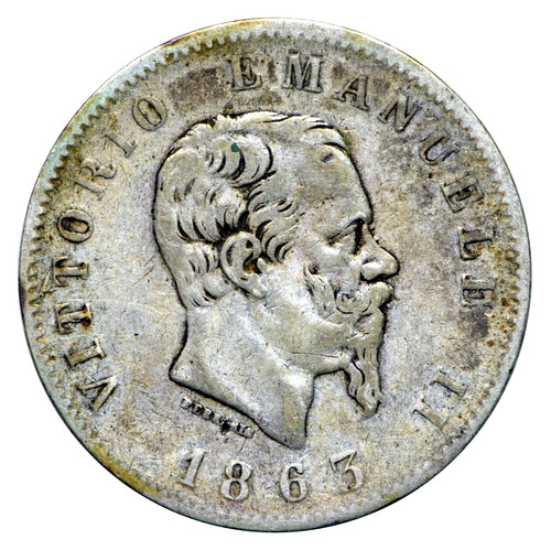 Italia lira 1863 - t, stemma