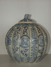 Antico vaso cinese in porcellana bianca e blu