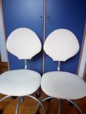 2 Sedie Girevoli Stanzetta usate con rotelle