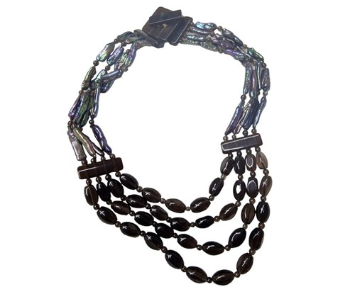 Collana perle scaramazze - collana,