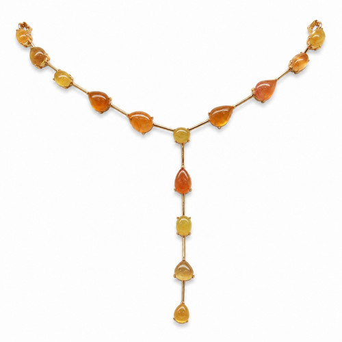 Collana zaffiro giallo in - zaffiro,