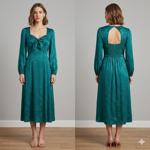 Abito midi nsr verde - nsr, l