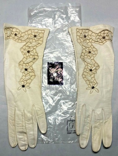 Guanti vintage granata - vintage, g.f.