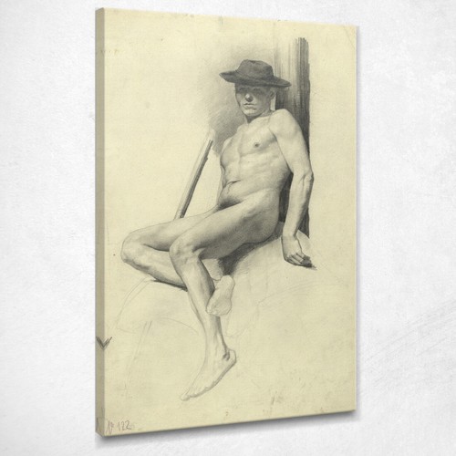 Nudo maschile seduto - maschile,