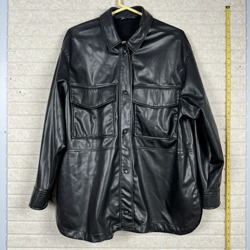 Zara cappotto ecopelle giacca - ecopelle,