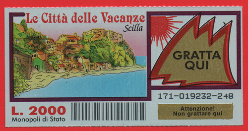 Gratta vinci lotteria - e,