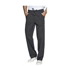 Pantaloni da cuoco regular-fit "nero gessato" cod:8944