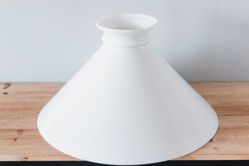 Bel abat jour opaline - abat-jour, blanc