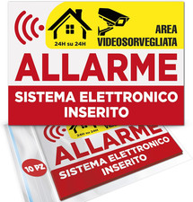 10 Adesivi ALLARME E