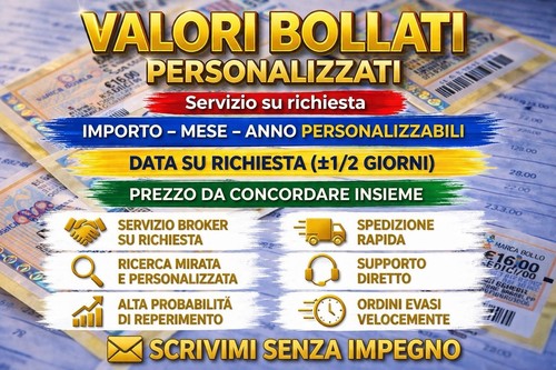 Valori bollati personalizzati - valori,