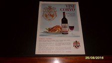 Advertising Italian Pubblicità Werbung: VINI CORVO DUCA DI SALAPARUTA *1963*