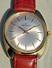 Rarissimo Orologio Helvetia Laminato Oro 18 kt 20 Micron Carica Manuale d'Epoca