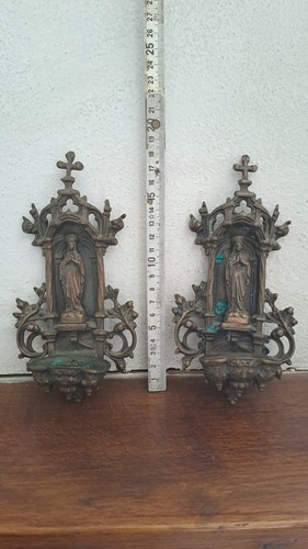 Coppia acquasantiere antiche - acquasantiere,