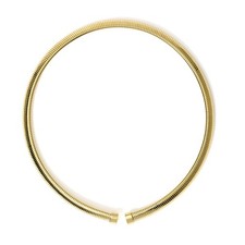 Collar tubogas de acero dorado