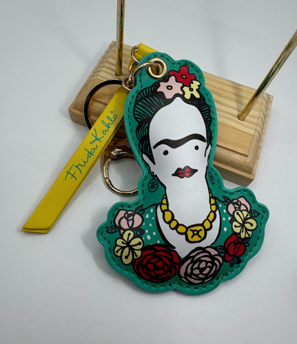 Portachiavi frida kahlo verde - portachiavi,