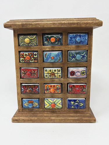 Cassettiera farmacia legno