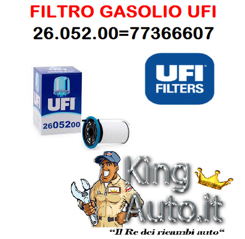 Filtro gasolio ufi 052 00 - ufi, 26.052.00