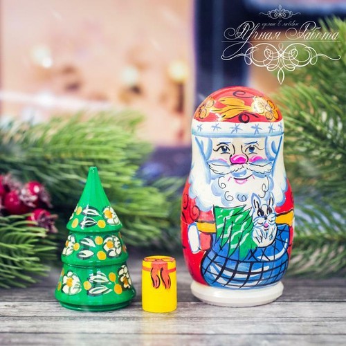 Matrioska babbo natale da 3 - natale",