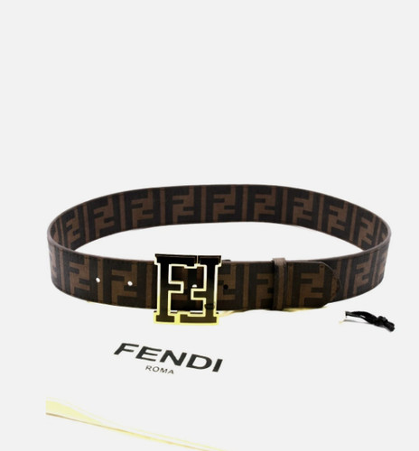 Fendi monogram brown buckle - ff,
