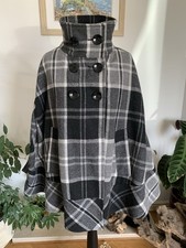 Poncho giacca tartan mantello