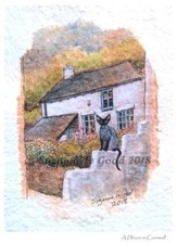 Devon Rex cat Cornwall print