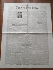 THE NEW YORK TIMES 6 AGOSTO 1962 MORTE MARILYN MONROE ASSASSINIO