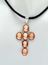 925 Silver Cross with Corniola