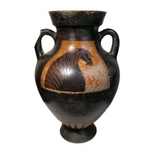 Vaso.anfora Con Metopa Di Cavallo Riproduzione Antica Arte Greca H Cm 40