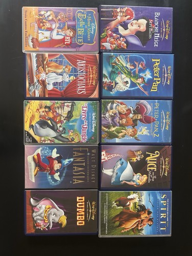 Disney lot cassettes vhs - disney, 10