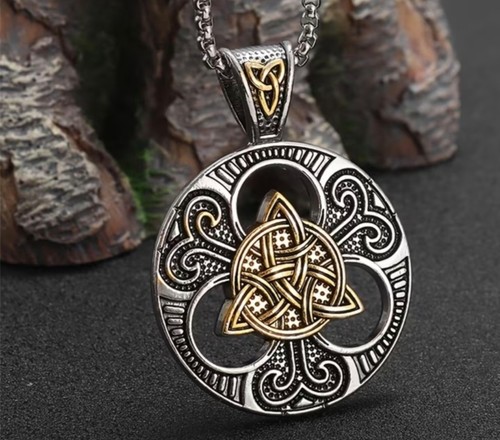 Collana nodo celtico triangolo - collana,