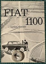 Rarissima Pubblicita’ FIAT 1100 Berlina Speciale 1961